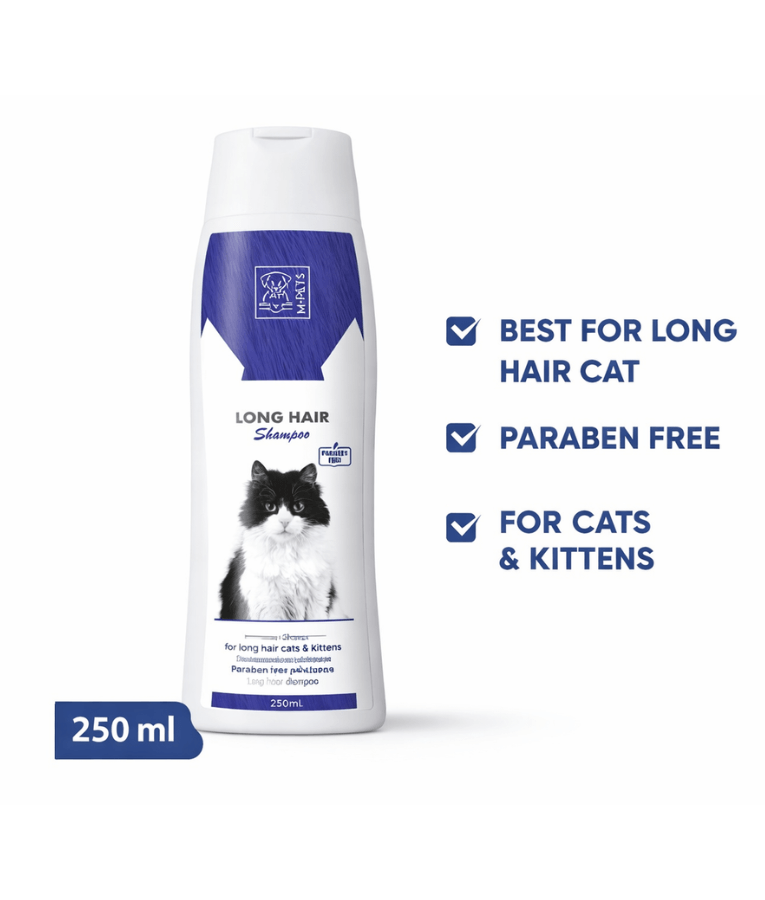 M-Pets - Long Hair Cat Shampoo, Detangling & Paraben-Free – For Cats & Kittens – 250 ml