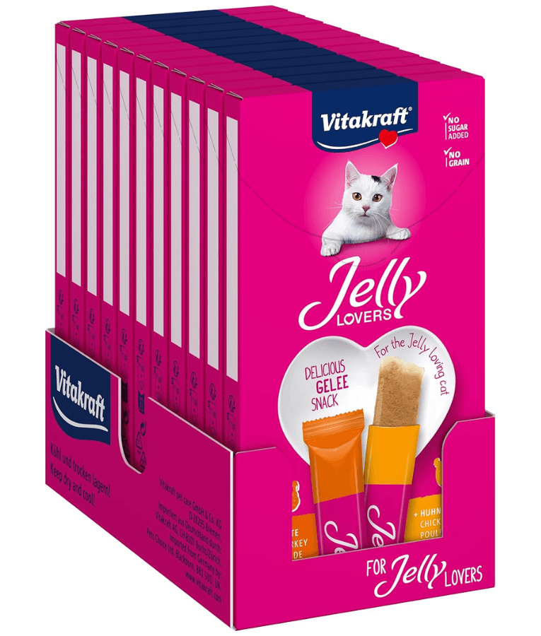 Vitakraft - Jelly Lovers, Lickable Jelly Tubes With Turkey and Chicken - 6 Tubes x 15g