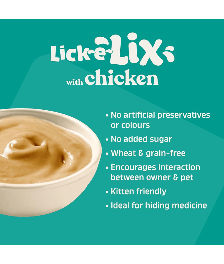 Webbox - Lick-e-Lix Cat Treats – Chicken, 5 Pack – 75g