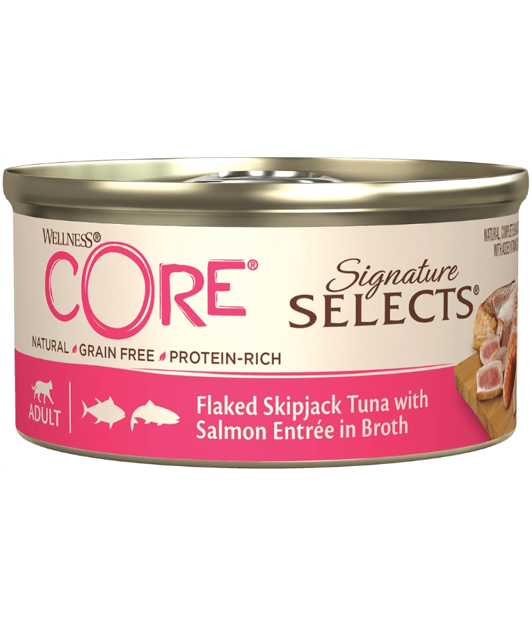 Wellness CORE Signature Selects Flaked Skipjack Tuna & Wild Salmon in Broth 79g