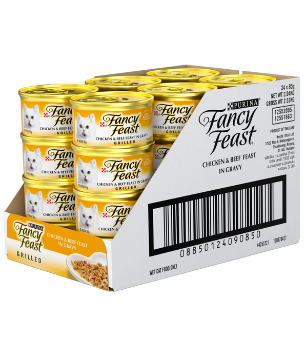 Purina - Fancy Feast Classic Pate Beef & Chicken Feast Gourmet Cat Food 85g