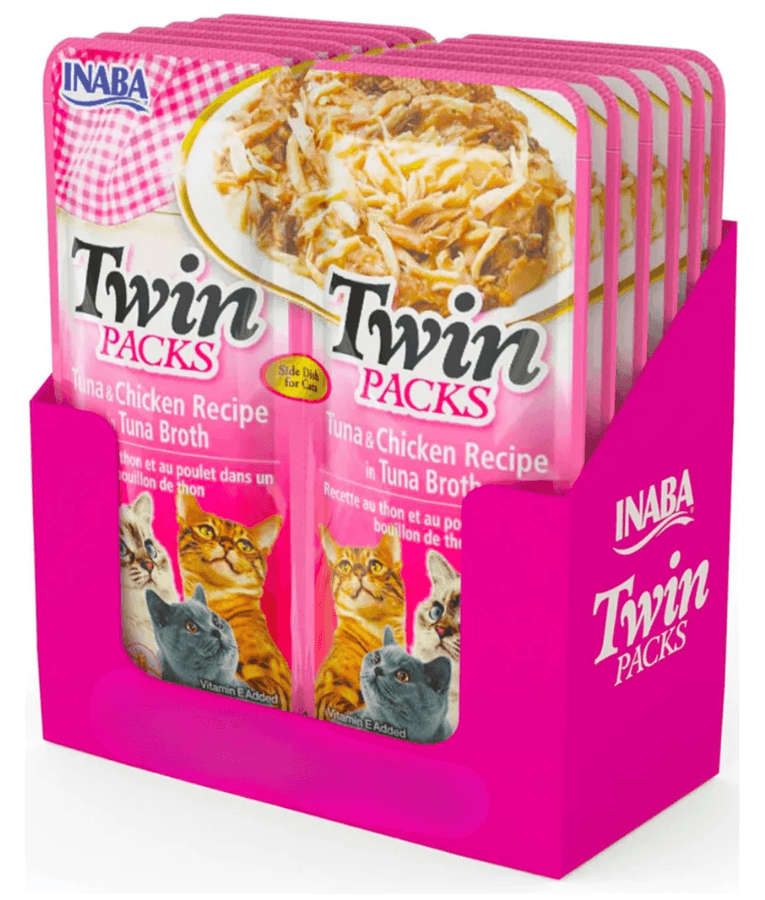 Inaba - Twin Packs - Tuna & Chicken Recipe in Tuna Broth 80g