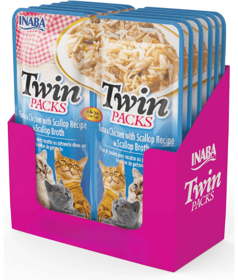 Inaba - Twin Pack - Tuna & Chicken with Scallop Recipe in Scallop Broth 80g