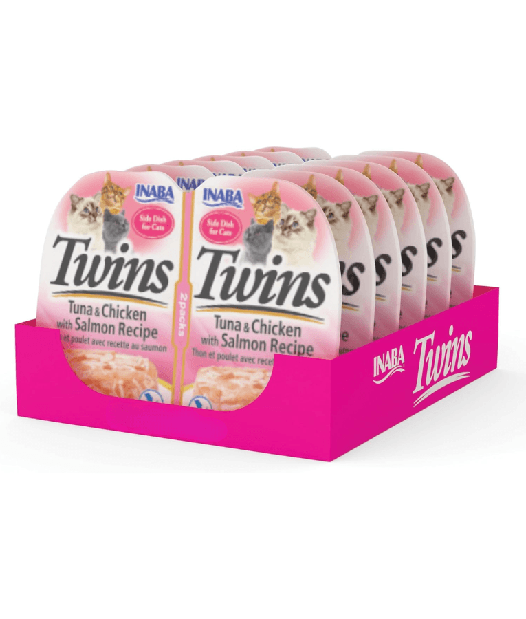 Inaba - Twins - Tuna & Chicken with Salmon Recipe 2 Packs 70g