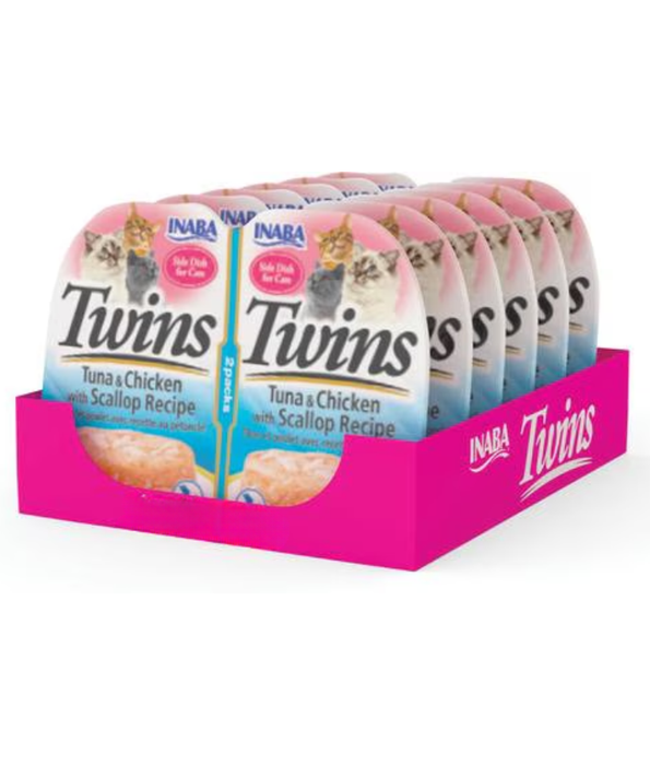 Inaba Twins - Tuna & Chicken with Scallop Recipe 2 Packs 70g