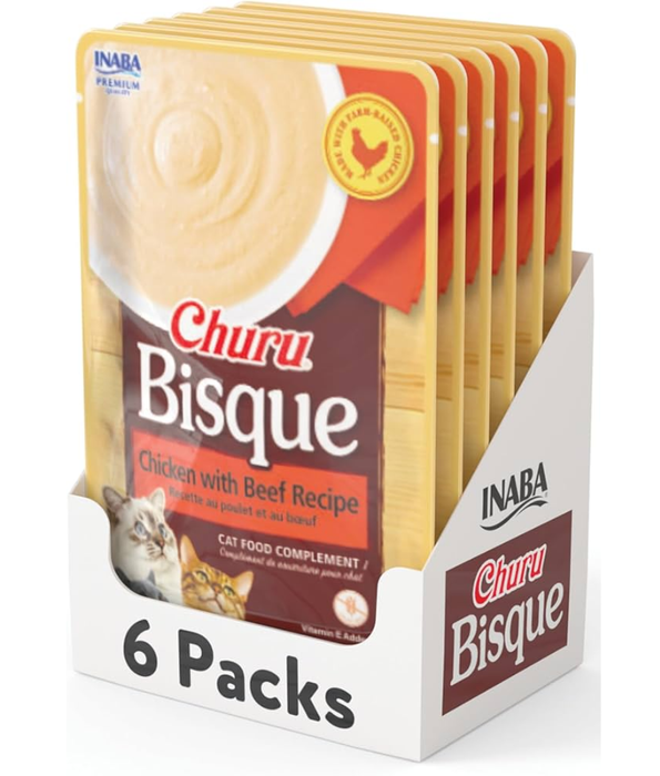 Inaba - Bisque - Chicken With Beef Recipe Cat Food Complement Food Topper 40g