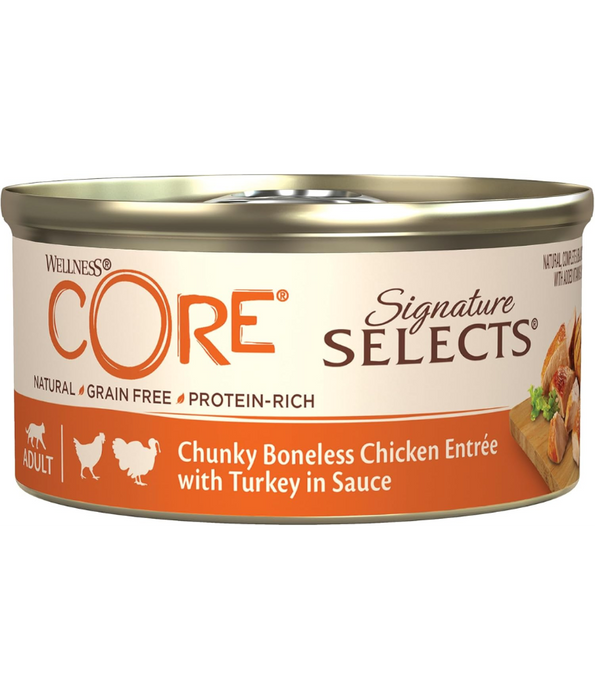 Wellness CORE - Signature Selects, Chicken & Turkey, High-Protein, Grain-Free, Adult Wet Cat Food - 79g