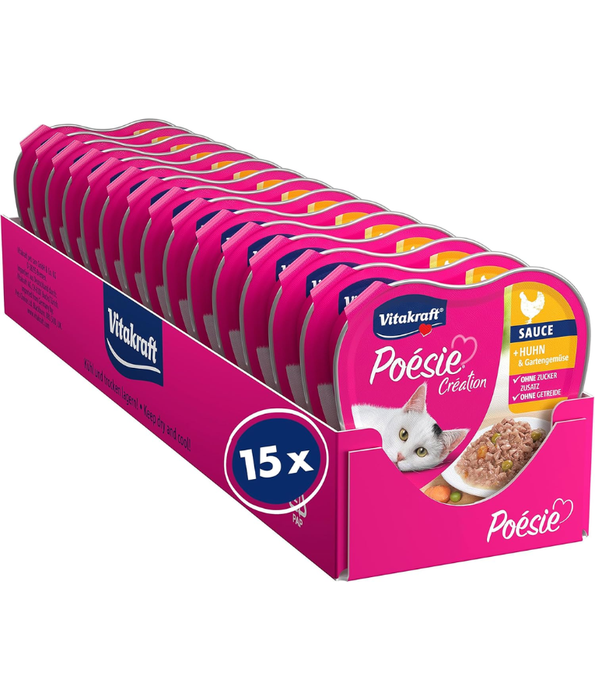 Vitakraft - Poesie Creation, Adult Wet Cat Food With Chicken In Gravy - 85g