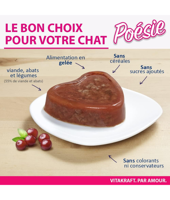 Vitakraft - Poesie Creation, Adult Wet Cat Food With Deer In Jelly - 85g