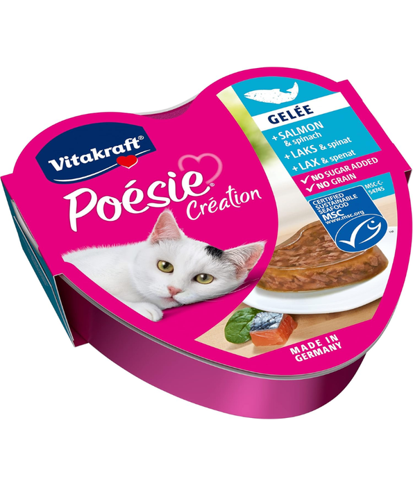 Vitakraft - Poesie Creation, Adult Wet Cat Food With Salmon In Jelly - 85g