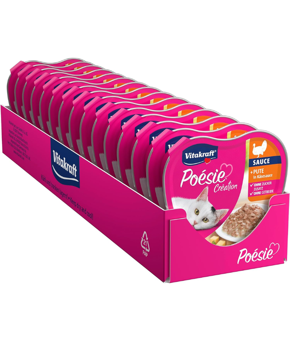 Vitakraft - Poesie Creation, Adult Wet Cat Food With Turkey In Gravy - 85g