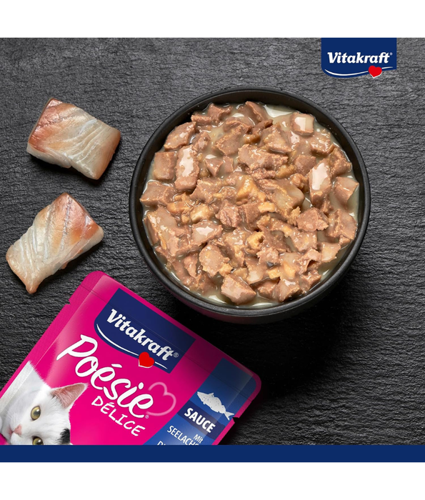 Vitakraft - Poesie Delice, Adult Wet Cat Food With Cod Fish In Gravy - 85g