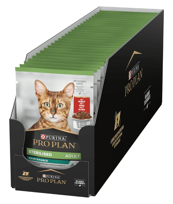 Purina Pro Plan Sterilised Wet Cat Food, Beef in Gravy, 85g