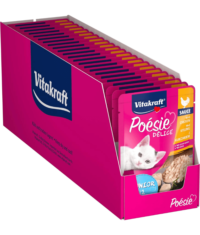 Vitakraft - Poesie Delice, Junior Wet Cat Food With Chicken In Gravy - 85g