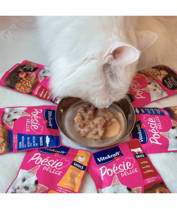 Vitakraft - Poesie Delice, Adult Wet Cat Food With Cod Fish In Gravy - 85g