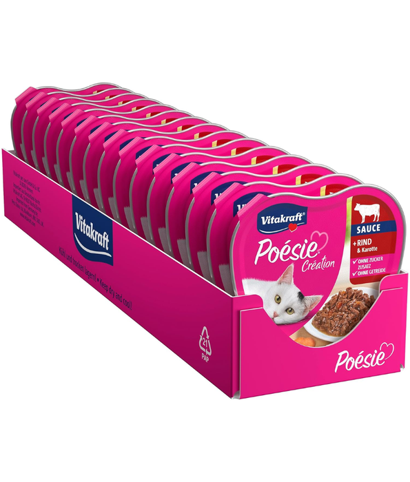 Vitakraft - Poesie Creation, Adult Wet Cat Food With Beef In Gravy - 85g