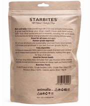 All Natural - Chicken Gizzards - Starbites Dog Chews, Grain-Free, Air-Dried 50g packaging with nutritional information.