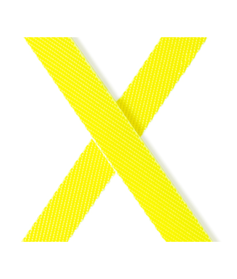 Flexi - Giant Neon Tape Dog Lead, 8m Tape, Soft Grip – Large Dogs up to 50kg, close-up of neon yellow tape.