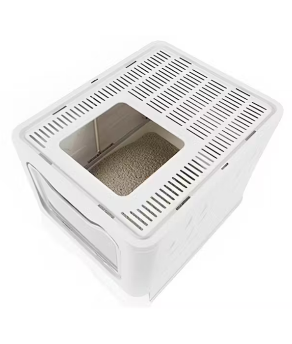 M-PETS - Sile Enclosed Cat Litter Box – Top & Front Entry, Pull-Out Drawer, Anti-Tracking – 51 x 41 x 38 cm