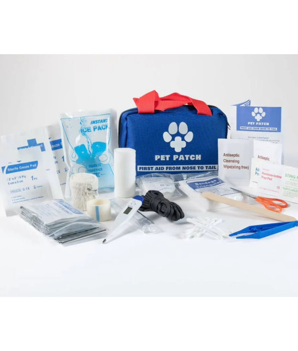 Pet Patch – Portable Pet First Aid Kit for Dogs & Cats – 47-Piece Emergency Travel Pack
