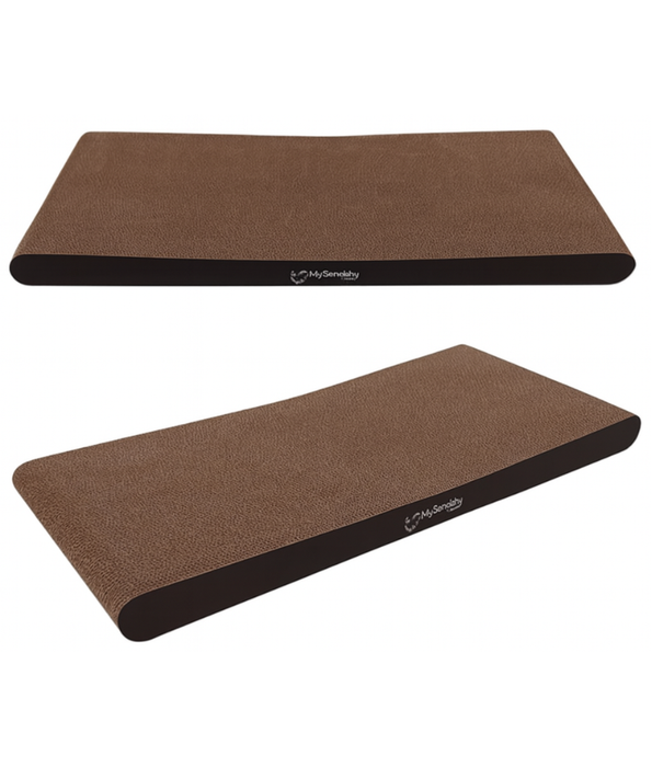 M-Pets - My Scratchy Cat Cardboard Scratchers Aurora , Textured Corrugated Surface, Recyclable - 59 x 26 x 4 cm