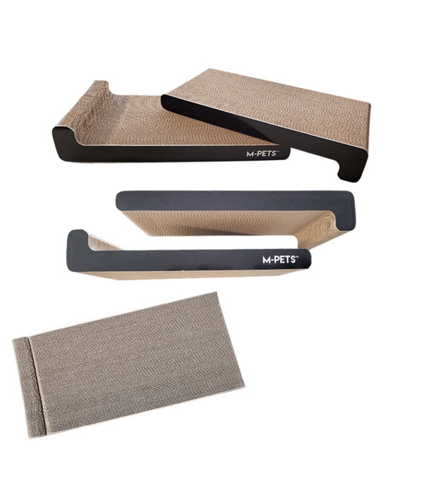 M-Pets - My Scratchy Montana Cat Scratcher, Cardboard Surface, Catnip Included, Eco-Friendly - 49 x 22 x 8 cm