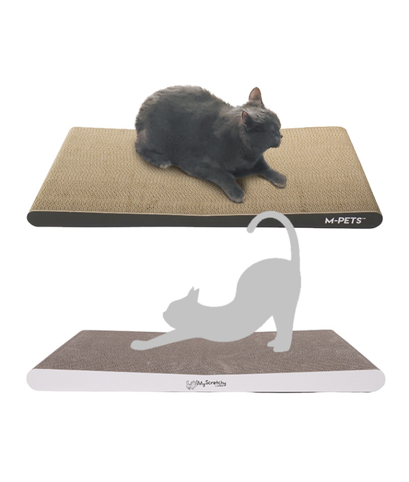 M-Pets - My Scratchy Cat Cardboard Scratchers Aurora , Textured Corrugated Surface, Recyclable - 59 x 26 x 4 cm