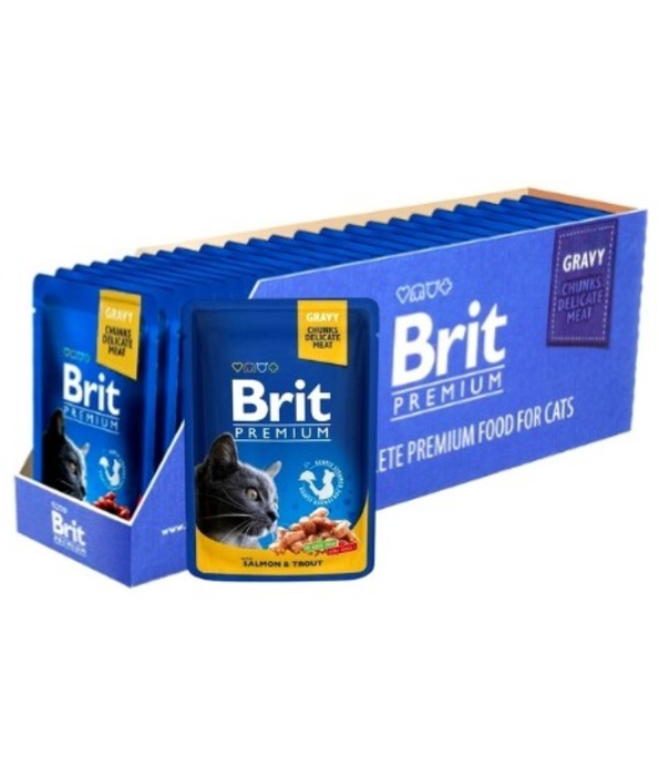 Brit Premium Cat Pouches with Salmon & Trout 85g