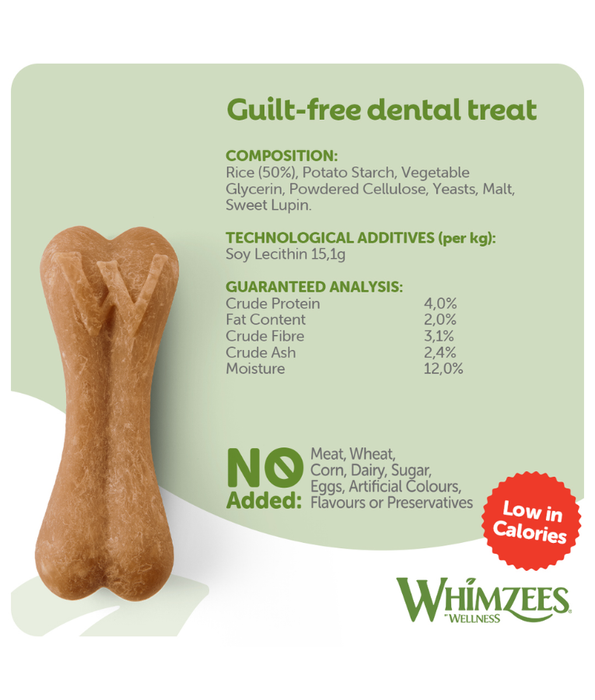 Whimzees - Rice Bones 6 Large Pieces 540g