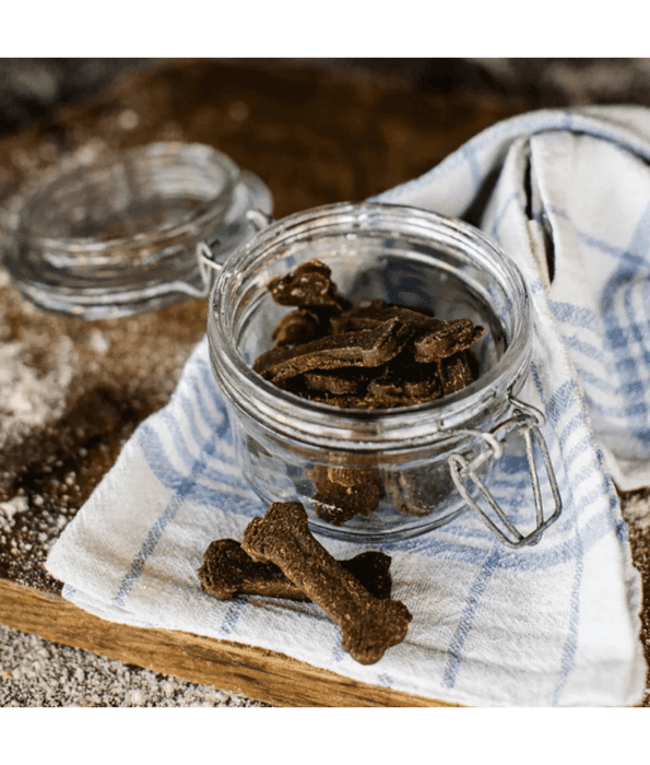 Cooka’s Cookies - Algarve Secret, Carob & Banana Barkissini, Human-Grade Natural Dog Treat - All Life Stages, All Breed Sizes - 100 g