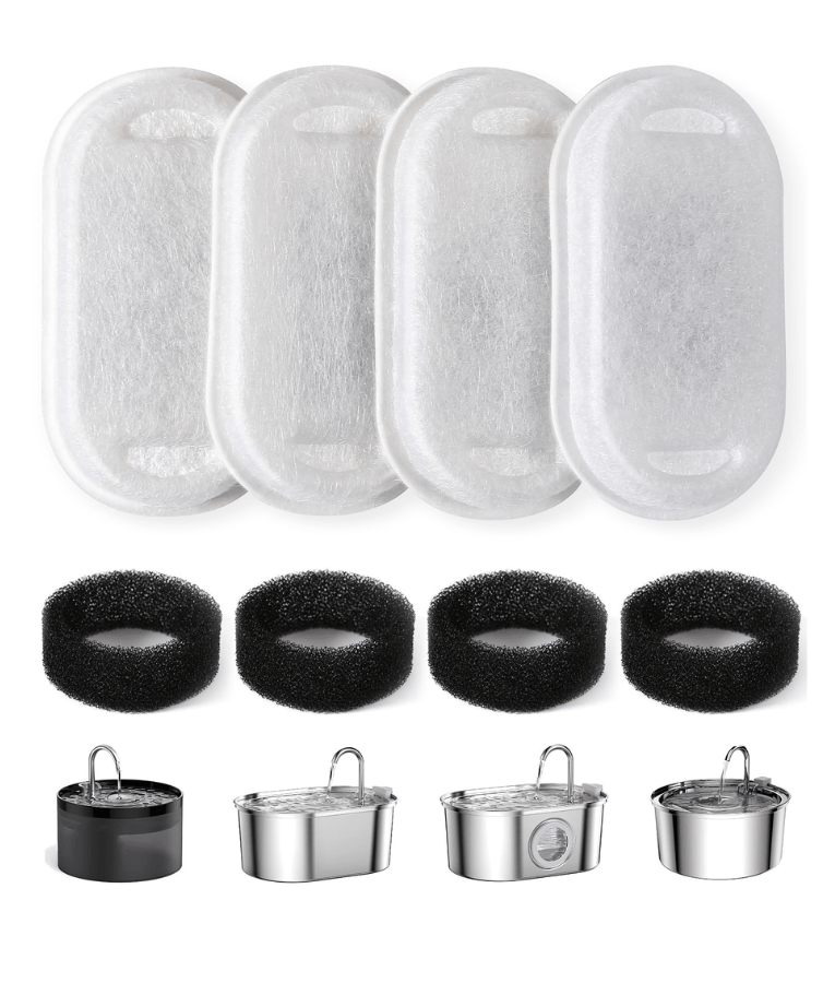 Pet Water Fountain Replacement Filter, Activated Carbon, Multi-Layer Filtration - Clean & Fresh Drinking Water - 1 piece