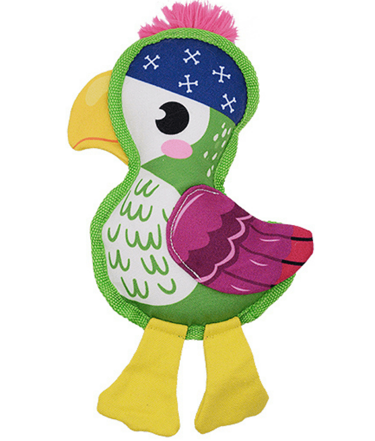 Pet Interest - Cuddly Canvas Bird Plush Dog Toy, Squeaker & Crinkle Sound, Soft Comfort Toy