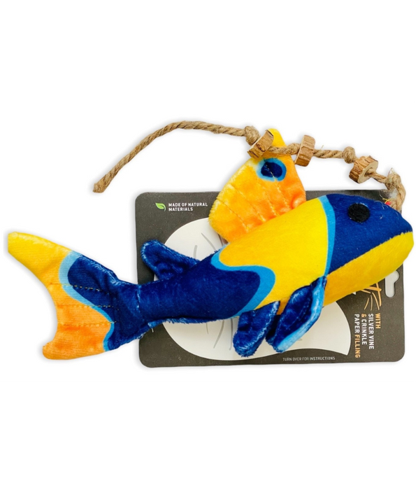 Pet Interest - 3D Tropical Fish Cat Toy with Silvervine, Plush Cat Toy - 22cm
