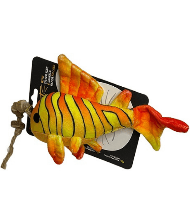 Pet Interest - 3D Tropical Fish Cat Toy with Silvervine, Plush Cat Toy - 22cm