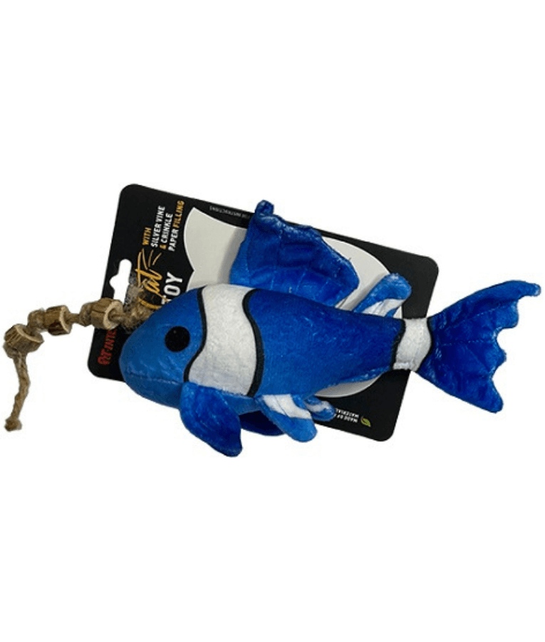 Pet Interest - 3D Tropical Fish Cat Toy with Silvervine, Plush Cat Toy - 22cm