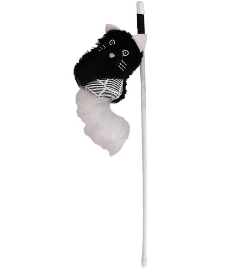Pet Interest - Plush Animal Cat Teaser Stick Toy