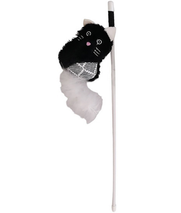 Pet Interest - Plush Animal Cat Teaser Stick Toy
