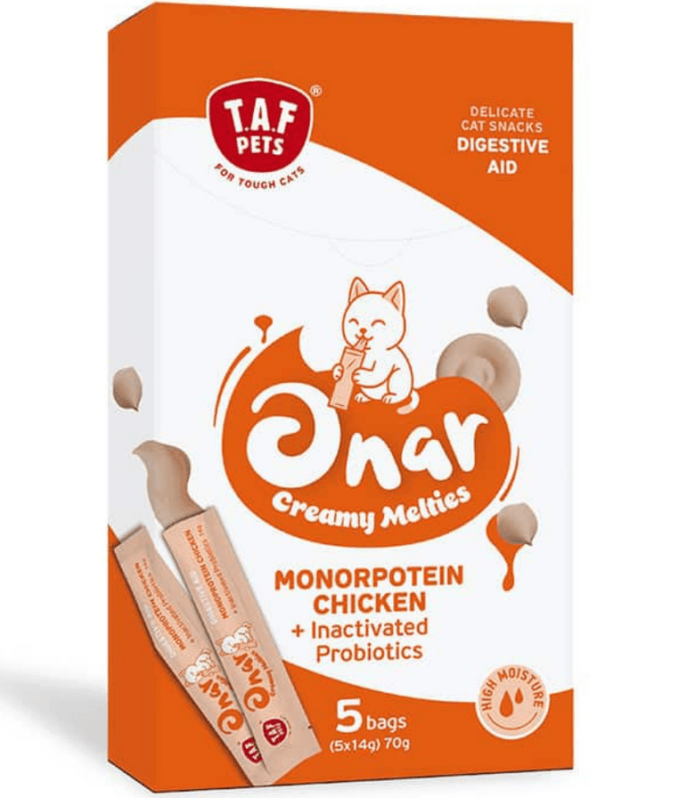 TAF Pets - Onar Creamy Snacks, Monoprotein Chicken, Digestive Aid Crea