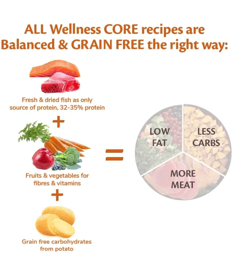 Wellness Core Adult Ocean Salmon and Tuna Medium&Large Breed 1.8kg-10 kg