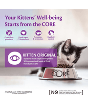 Wellness CORE Dry Cat Food – Grain-Free Kitten Original with Chicken & Turkey, Hairball Control, for Brain & Eye Development 1.75kg