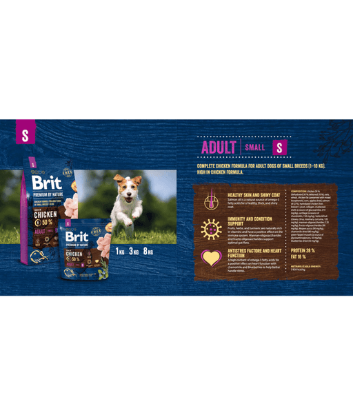Brit Premium - Small Breed Adult Chicken 3Kg-8Kg