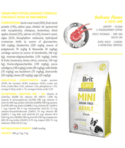 Brit Care - Mini Adult Grain Free Lamb 2kg