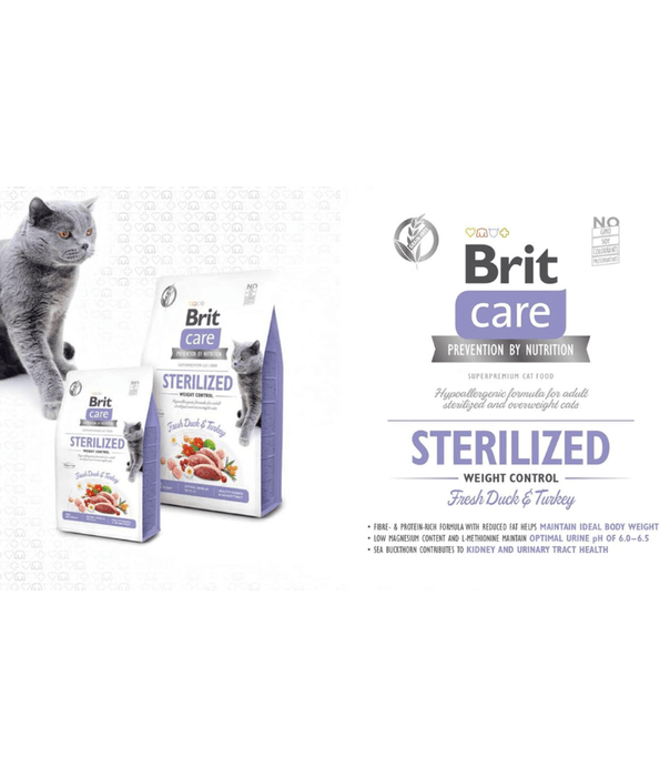 Brit Care Cat Grain-Free Sterilized and Weight Control 2kg