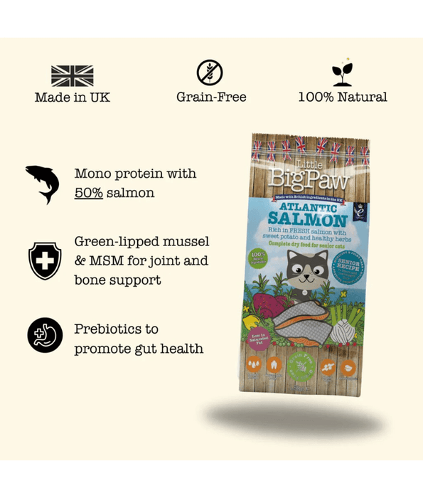 Little Big Paw Little Big Paw - Atlantic Salmon Complete Dry Food for Senior Cats 1.5kg