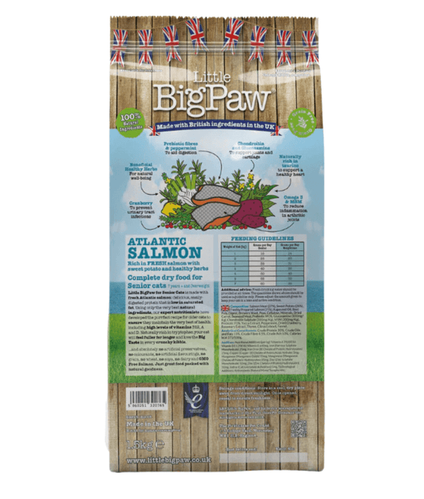 Little Big Paw Little Big Paw - Atlantic Salmon Complete Dry Food for Senior Cats 1.5kg
