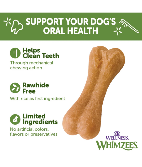 Whimzees - Rice Bones 6 Large Pieces 540g