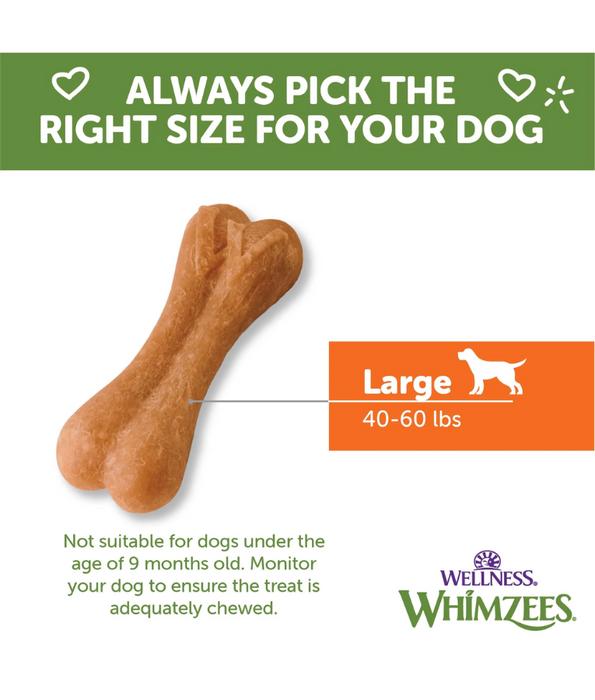 Whimzees - Rice Bones 6 Large Pieces 540g