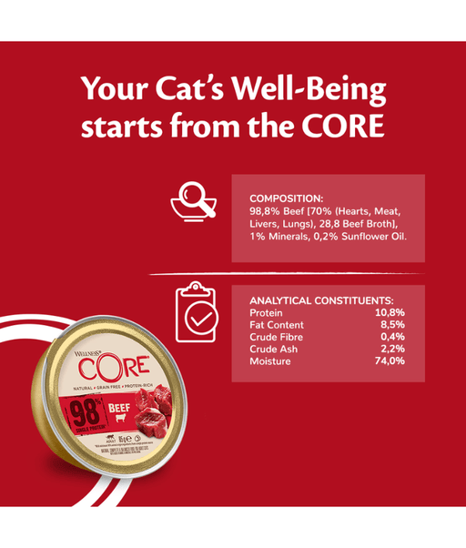 Wellness Core 98% Single Protein Beef - 85g