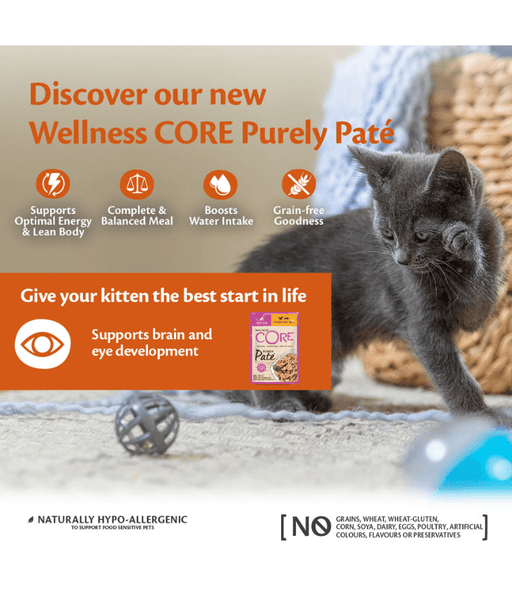 Wellness CORE Kitten Purely Pate Chicken With Tuna Wet Food 85g