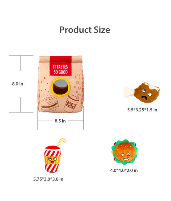 GiGwi Hide and Seek Burger Set